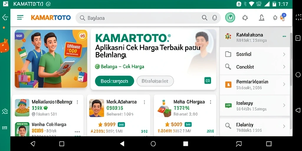 Tampilan antarmuka KAMARTOTO untuk fungsi Cek Harga.