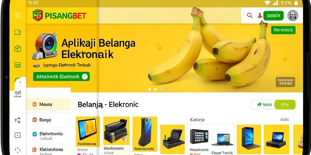 Tampilan antarmuka PISANGBET yang memudahkan navigasi belanja elektronik.