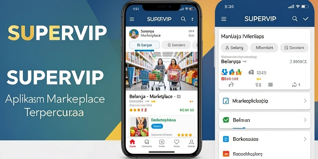 Tampilan antarmuka aplikasi SUPERVIP yang menarik dan fungsional.
