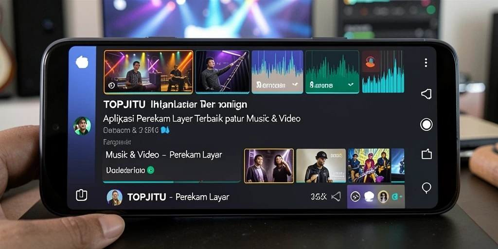 Antarmuka TOPJITU yang sederhana dan intuitif untuk merekam layar.