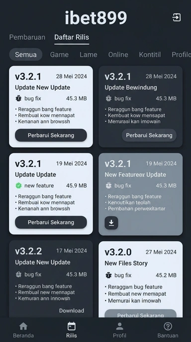 Riwayat Versi Aplikasi ibet899 untuk Pengguna Android